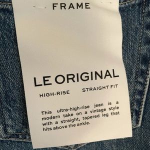 Frame Hi Rise Straight Leg Jean